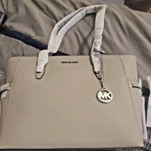 Pearl grey Michael Kors Gilly Tote...tags still on it